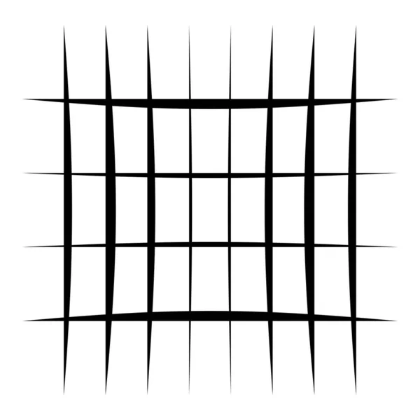 불규칙 그리드 무작위 선으로 그물망 Squares Lattice Grating Trellis Plexus — 스톡 벡터