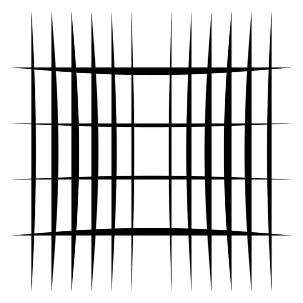Unregelmäßiges Raster Maschen Mit Zufälligen Linien Quadrate Gitter Gitter Gitter — Stockvektor