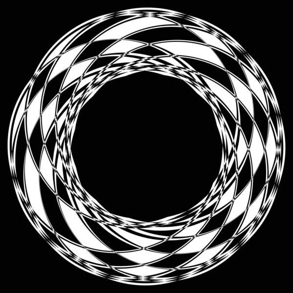 Vecteur Abstrait Circulaire Élément Conception Rayonnante Illustration Vectorielle Stock Graphiques — Image vectorielle