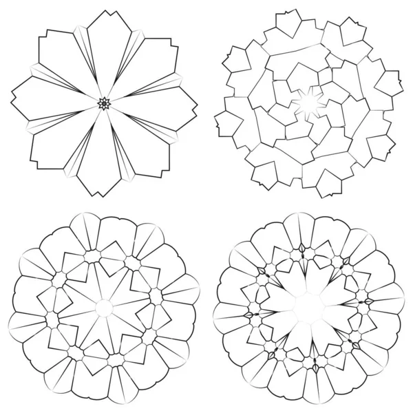 스러운 기하학 모티프 아이콘 Geometric Circle Circle Symbol Illustration Stock — 스톡 벡터