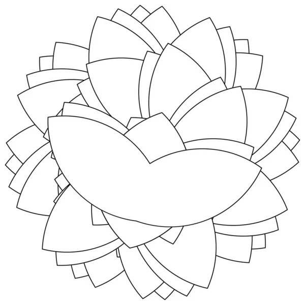 Heilige Geometrie Lotus Bloemen Bloemmotief Icoon Geometrische Cirkel Cirkel Symbool — Stockvector