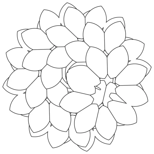 Heilige Geometrie Lotus Blumen Blumenmotiv Ikone Geometrischer Kreis Kreissymbol Illustration — Stockvektor