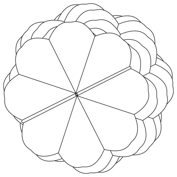 Święta Geometria Lotosu Kwiaty Motyw Kwiatowy Ikona Okrągły Geometryczny Okrągły — Wektor stockowy