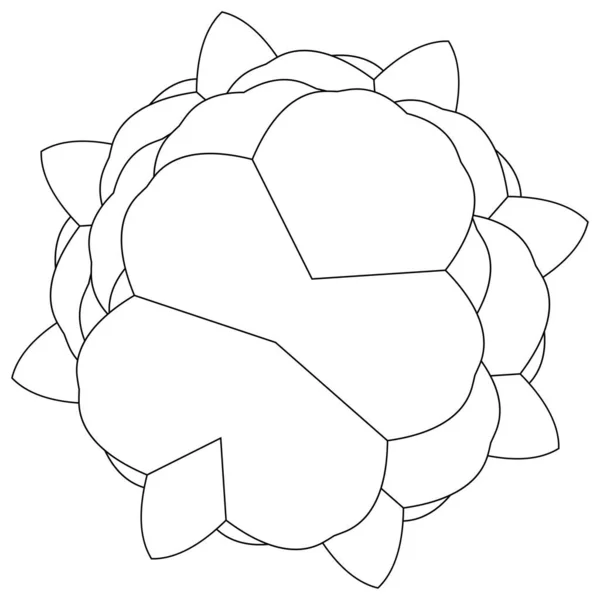 Święta Geometria Lotosu Kwiaty Motyw Kwiatowy Ikona Okrągły Geometryczny Okrągły — Wektor stockowy