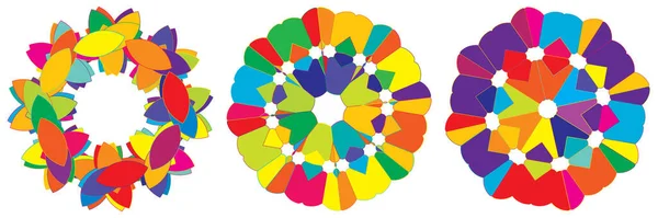 Posvátná Geometrie Lotos Květinový Květinový Motiv Ikona Geometrický Kruhový Kruhový — Stockový vektor