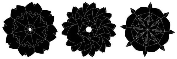 Helig Geometri Lotus Blommor Blommotiv Ikon Geometrisk Cirkel Cirkel Symbol — Stock vektor