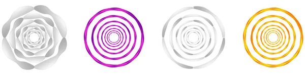 Abstracte Geometrische Cirkel Ring Design Element Cirkelvormige Concentrische Cirkel Zwenk — Stockvector