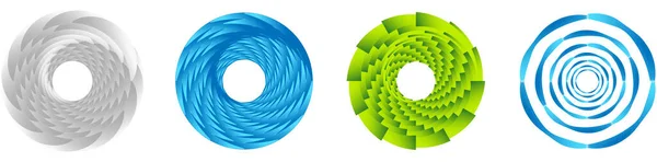 Círculo Geométrico Abstracto Elemento Diseño Anillo Circular Círculo Concéntrico Giro — Vector de stock