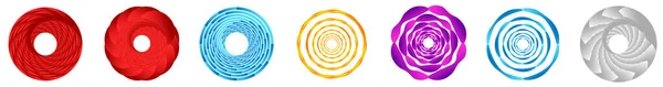 Cercle Géométrique Abstrait Élément Conception Anneau Circulaire Cercle Concentrique Tourbillon — Image vectorielle