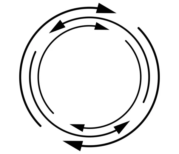 随机循环 循环箭头元素 螺旋形 旋转箭头 枪托矢量图解 剪贴画 — 图库矢量图片