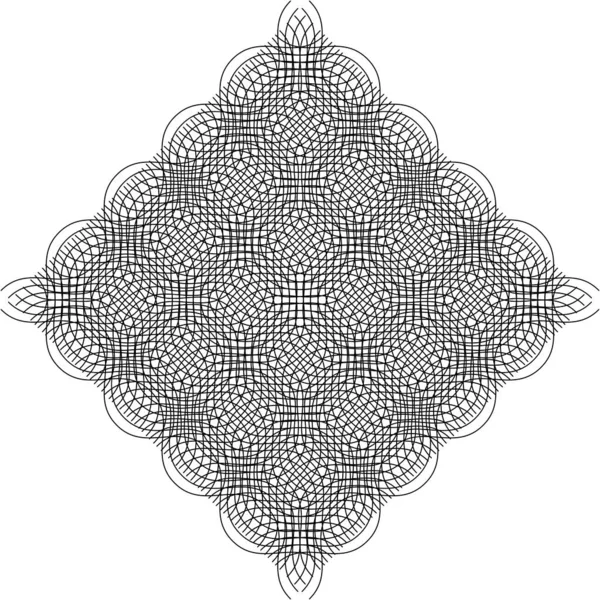 Élément Tissage Géométrique Avec Lignes Croisées Rayures Illustration Abstraite Treillis — Image vectorielle