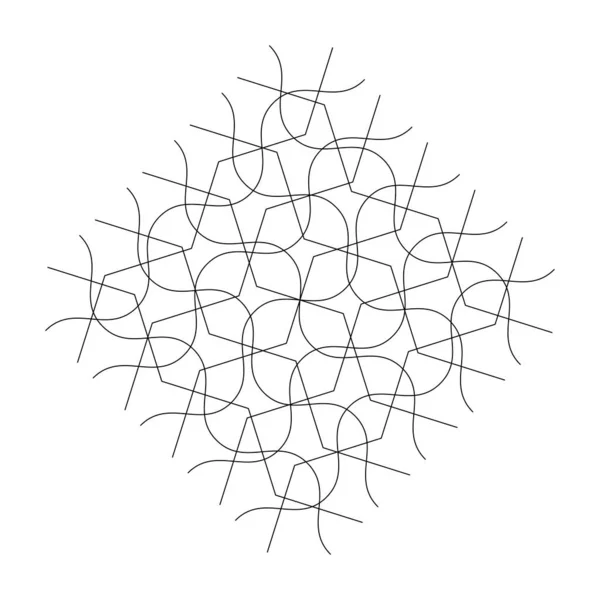 Γεωμετρικό Στοιχείο Ύφανσης Τέμνουσες Γραμμές Λωρίδες Αφηρημένη Πλέγμα Σχάρα Trelllis — Διανυσματικό Αρχείο
