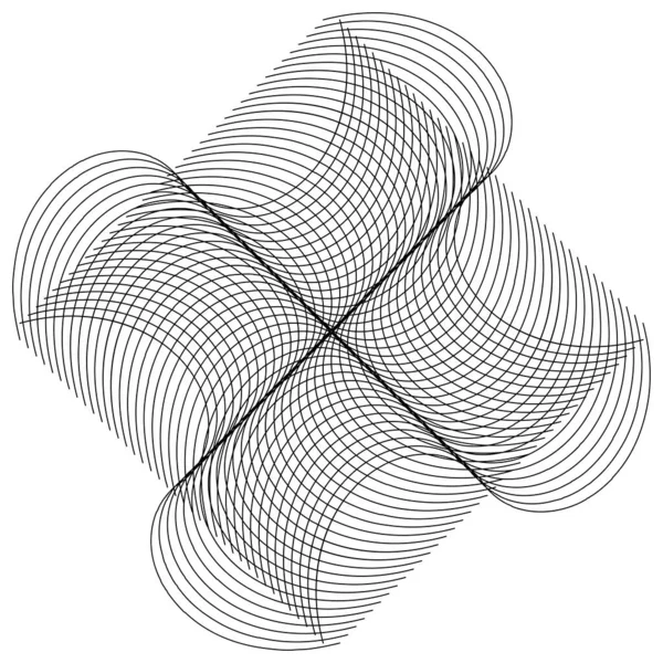 Geometryczny Element Splotu Przecinającymi Się Liniami Paskami Abstrakcyjna Siatka Ruszt — Wektor stockowy