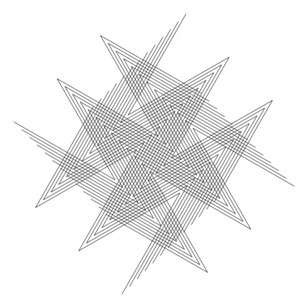 幾何学的な織りの要素を交差線 ストライプ 抽象格子 トレリス プレキサスイラスト — ストックベクタ