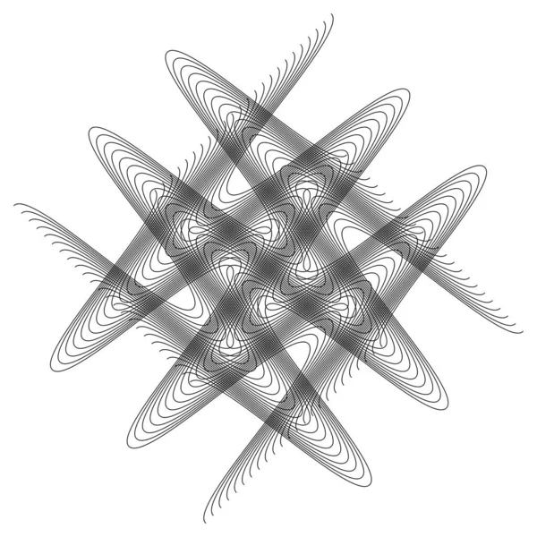Geometriskt Väv Element Med Skär Linjer Ränder Abstrakt Gitter Galler — Stock vektor