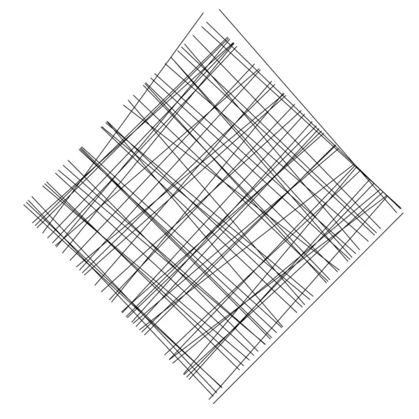 Geometriskt Väv Element Med Skär Linjer Ränder Abstrakt Gitter Galler — Stock vektor