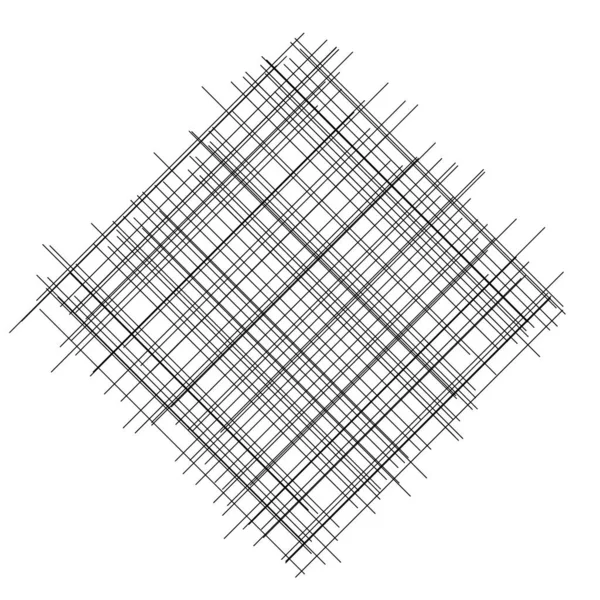 Élément Tissage Géométrique Avec Lignes Croisées Rayures Illustration Abstraite Treillis — Image vectorielle