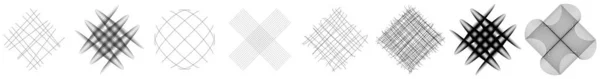 Geometryczny Element Splotu Przecinającymi Się Liniami Paskami Abstrakcyjna Krata Ruszt — Wektor stockowy