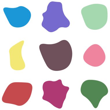 Rastgele leke, mürekkep lekesi. Organik leke, leke. Benek şekli. Splat, benek grafiği. Sıvı damlası, sıvı. Çakıl taşı, taş siluet. Mürekkep lekesi, mottle leke düzensiz şekli. Temel, basit yuvarlak, düzgün form