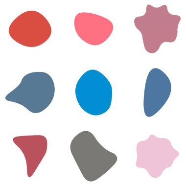 Rastgele leke, mürekkep lekesi. Organik leke, leke. Benek şekli. Splat, benek grafiği. Sıvı damlası, sıvı. Çakıl taşı, taş siluet. Mürekkep lekesi, mottle leke düzensiz şekli. Temel, basit yuvarlak, düzgün form