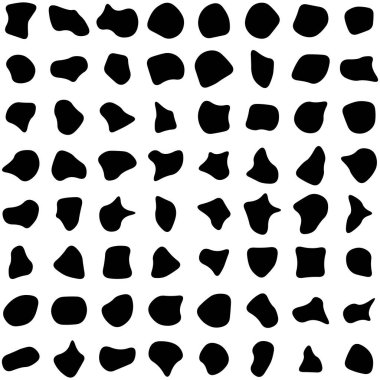 Rastgele leke, mürekkep lekesi. Organik leke, leke. Benek şekli. Splat, benek grafiği. Sıvı damlası, sıvı. Çakıl taşı, taş siluet. Mürekkep lekesi, mottle leke düzensiz şekli. Temel, basit yuvarlak, düzgün form