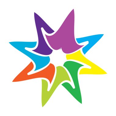 Soyut dairesel, radyal geometrik vektör ögesi, ikon, illüstrasyon. Motif, mandala tasarımı - stok vektör illüstrasyonu, klip- sanat grafikleri