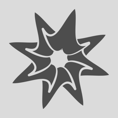 Soyut dairesel, radyal geometrik vektör ögesi, ikon, illüstrasyon. Motif, mandala tasarımı - stok vektör illüstrasyonu, klip- sanat grafikleri