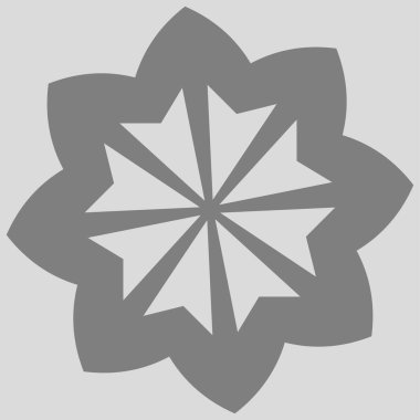 Soyut dairesel, radyal geometrik vektör ögesi, ikon, illüstrasyon. Motif, mandala tasarımı - stok vektör illüstrasyonu, klip- sanat grafikleri