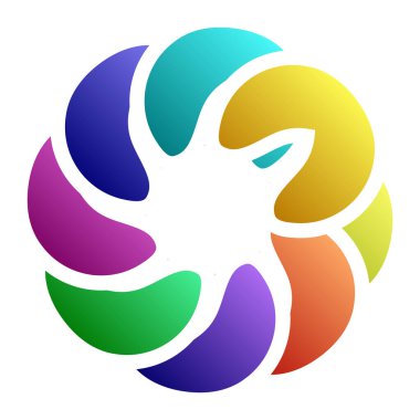 Soyut dairesel, radyal geometrik vektör ögesi, ikon, illüstrasyon. Motif, mandala tasarımı - stok vektör illüstrasyonu, klip- sanat grafikleri