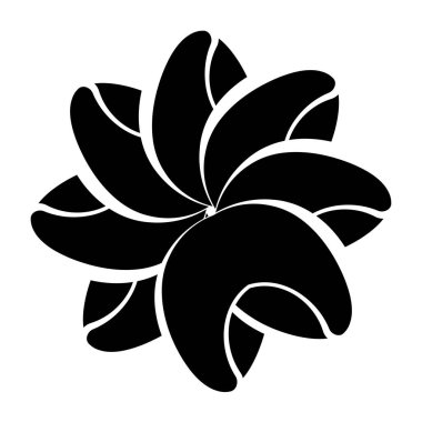 Soyut dairesel, radyal geometrik vektör ögesi, ikon, illüstrasyon. Motif, mandala tasarımı - stok vektör illüstrasyonu, klip- sanat grafikleri