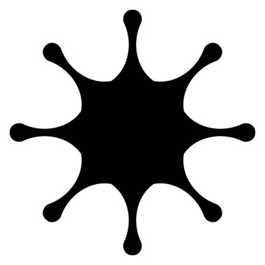 Soyut dairesel, radyal geometrik vektör ögesi, ikon, illüstrasyon. Motif, mandala tasarımı - stok vektör illüstrasyonu, klip- sanat grafikleri