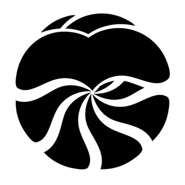 Soyut dairesel, radyal geometrik vektör ögesi, ikon, illüstrasyon. Motif, mandala tasarımı - stok vektör illüstrasyonu, klip- sanat grafikleri