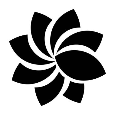 Soyut dairesel, radyal geometrik vektör ögesi, ikon, illüstrasyon. Motif, mandala tasarımı - stok vektör illüstrasyonu, klip- sanat grafikleri