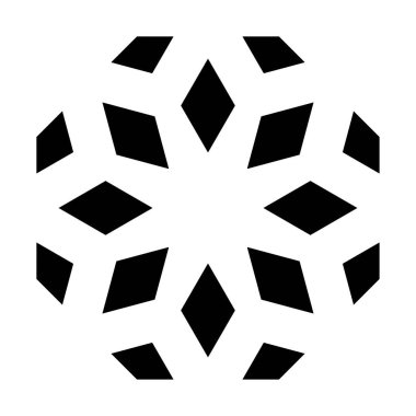 Soyut dairesel, radyal geometrik vektör ögesi, ikon, illüstrasyon. Motif, mandala tasarımı - stok vektör illüstrasyonu, klip- sanat grafikleri