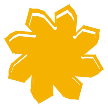 Soyut dairesel, radyal geometrik vektör ögesi, ikon, illüstrasyon. Motif, mandala tasarımı - stok vektör illüstrasyonu, klip- sanat grafikleri