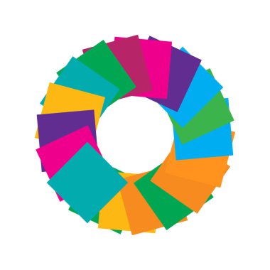 Soyut dairesel, radyal geometrik vektör ögesi, ikon, illüstrasyon. Motif, mandala tasarımı - stok vektör illüstrasyonu, klip- sanat grafikleri