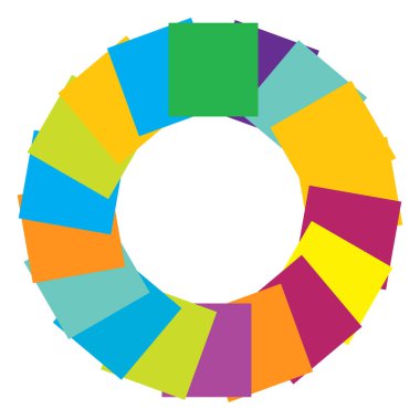 Soyut dairesel, radyal geometrik vektör ögesi, ikon, illüstrasyon. Motif, mandala tasarımı - stok vektör illüstrasyonu, klip- sanat grafikleri