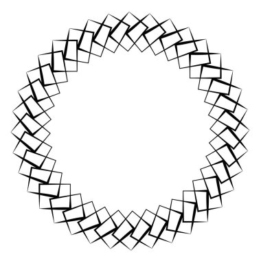 Soyut dairesel, radyal geometrik vektör ögesi, ikon, illüstrasyon. Motif, mandala tasarımı - stok vektör illüstrasyonu, klip- sanat grafikleri