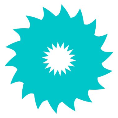 Soyut dairesel, radyal geometrik vektör ögesi, ikon, illüstrasyon. Motif, mandala tasarımı - stok vektör illüstrasyonu, klip- sanat grafikleri