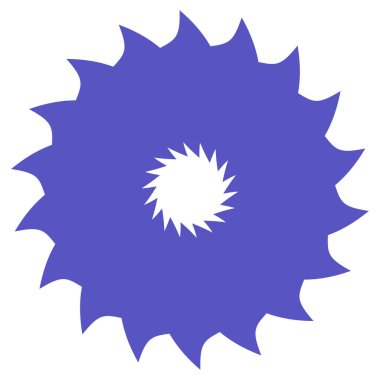 Soyut dairesel, radyal geometrik vektör ögesi, ikon, illüstrasyon. Motif, mandala tasarımı - stok vektör illüstrasyonu, klip- sanat grafikleri