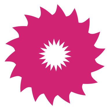 Soyut dairesel, radyal geometrik vektör ögesi, ikon, illüstrasyon. Motif, mandala tasarımı - stok vektör illüstrasyonu, klip- sanat grafikleri