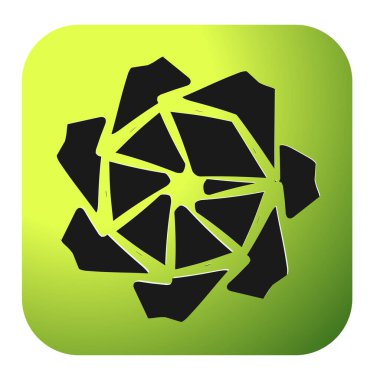 Soyut dairesel, radyal geometrik vektör ögesi, ikon, illüstrasyon. Motif, mandala tasarımı - stok vektör illüstrasyonu, klip- sanat grafikleri