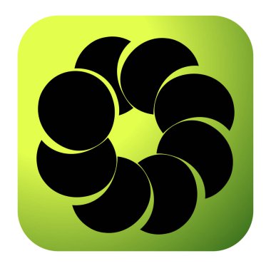 Soyut dairesel, radyal geometrik vektör ögesi, ikon, illüstrasyon. Motif, mandala tasarımı - stok vektör illüstrasyonu, klip- sanat grafikleri