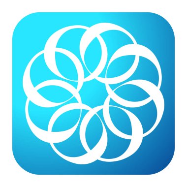 Soyut dairesel, radyal geometrik vektör ögesi, ikon, illüstrasyon. Motif, mandala tasarımı - stok vektör illüstrasyonu, klip- sanat grafikleri