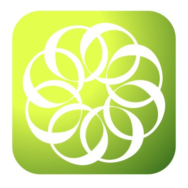 Soyut dairesel, radyal geometrik vektör ögesi, ikon, illüstrasyon. Motif, mandala tasarımı - stok vektör illüstrasyonu, klip- sanat grafikleri