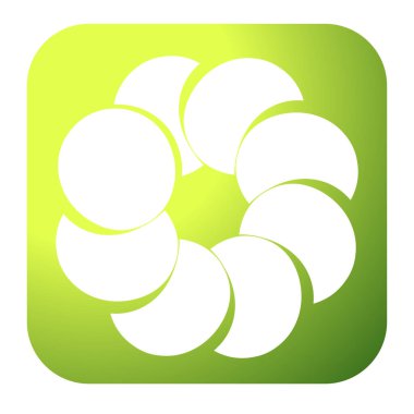 Soyut dairesel, radyal geometrik vektör ögesi, ikon, illüstrasyon. Motif, mandala tasarımı - stok vektör illüstrasyonu, klip- sanat grafikleri