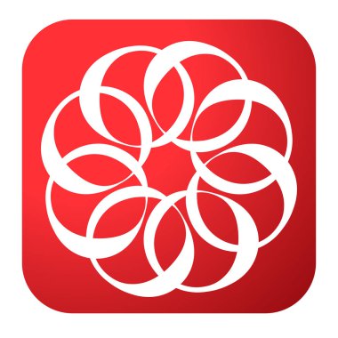 Soyut dairesel, radyal geometrik vektör ögesi, ikon, illüstrasyon. Motif, mandala tasarımı - stok vektör illüstrasyonu, klip- sanat grafikleri