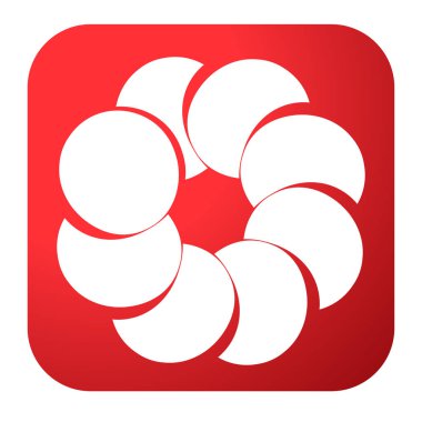 Soyut dairesel, radyal geometrik vektör ögesi, ikon, illüstrasyon. Motif, mandala tasarımı - stok vektör illüstrasyonu, klip- sanat grafikleri