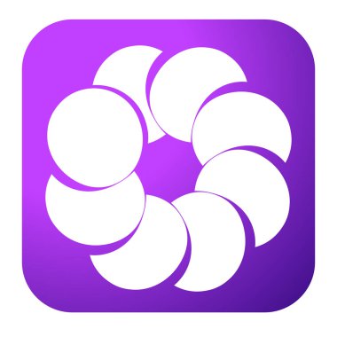 Soyut dairesel, radyal geometrik vektör ögesi, ikon, illüstrasyon. Motif, mandala tasarımı - stok vektör illüstrasyonu, klip- sanat grafikleri