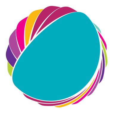 Soyut dairesel, radyal geometrik vektör ögesi, ikon, illüstrasyon. Motif, mandala tasarımı - stok vektör illüstrasyonu, klip- sanat grafikleri